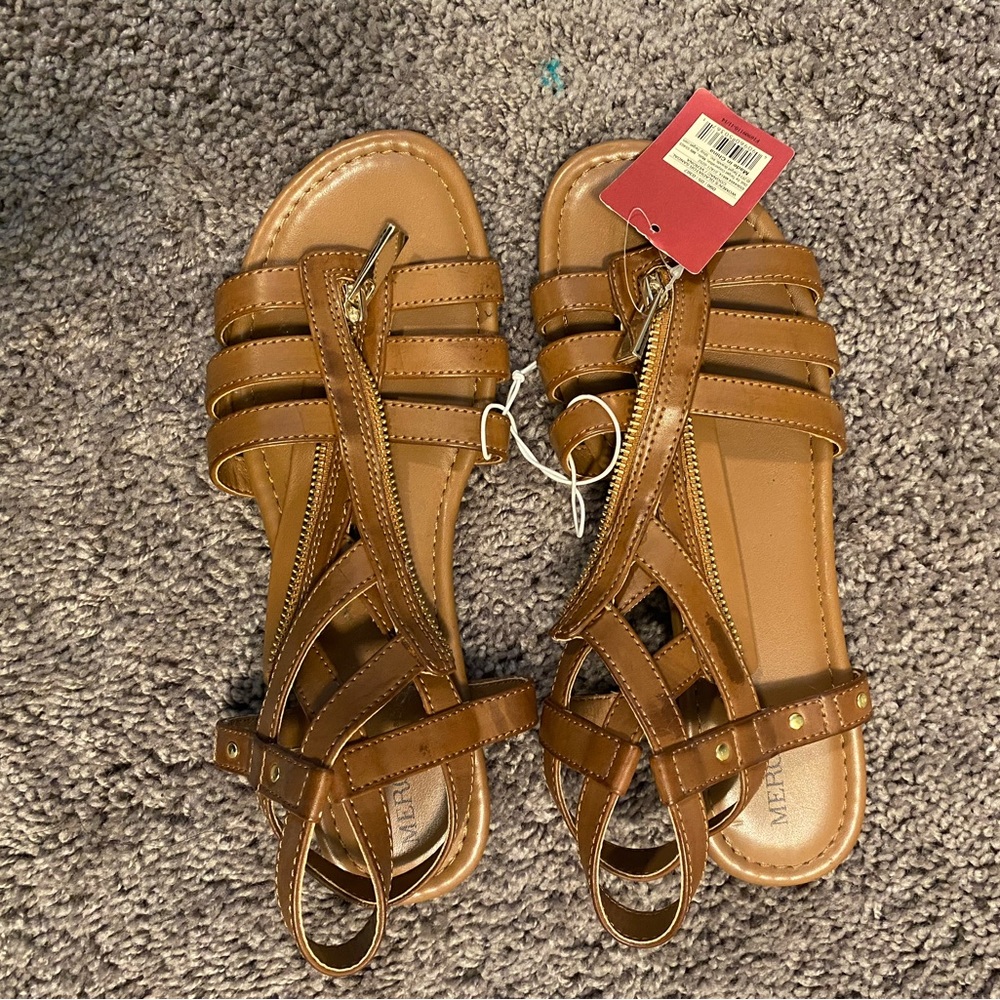 Brown gladiator sandals